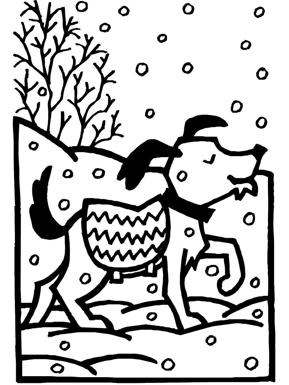 Free printable winter coloring pages for kids