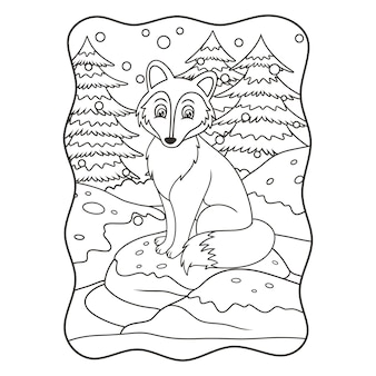 Page winter animal coloring images