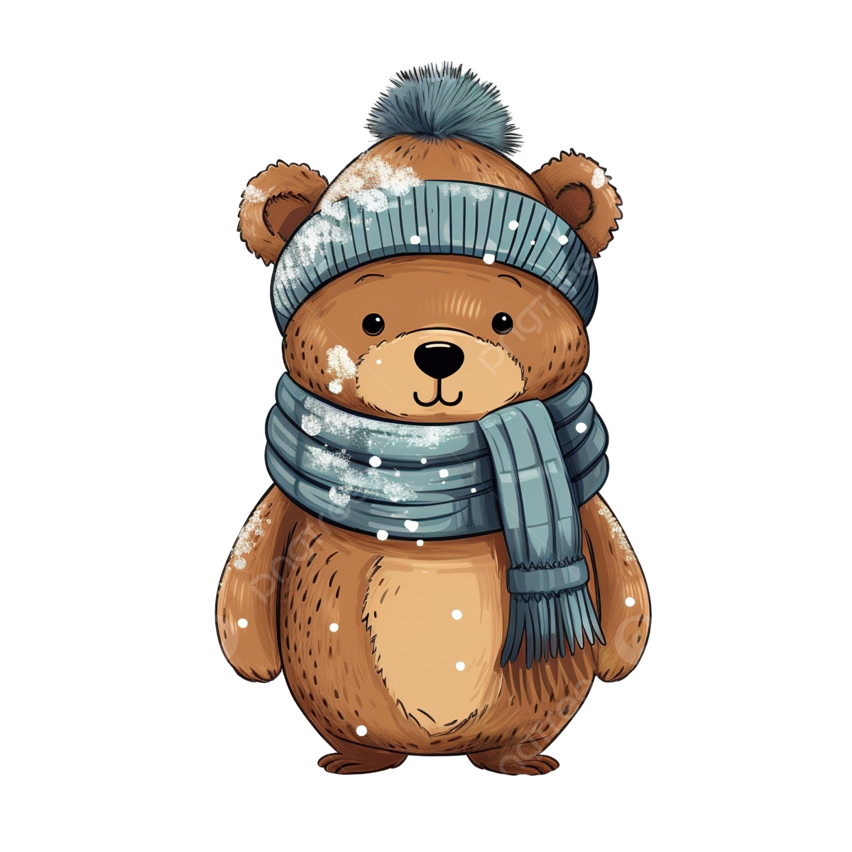 Winter bear png vector psd and clipart with transparent background for free download