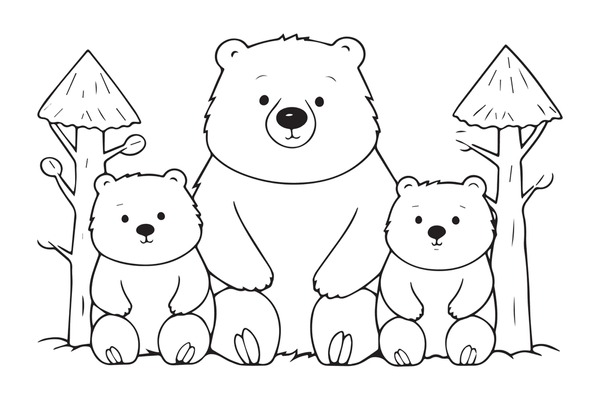 Bear colouring royalty