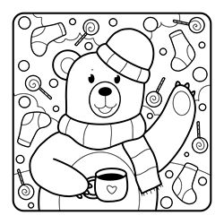 Christmas animal coloring pages north pole christmas