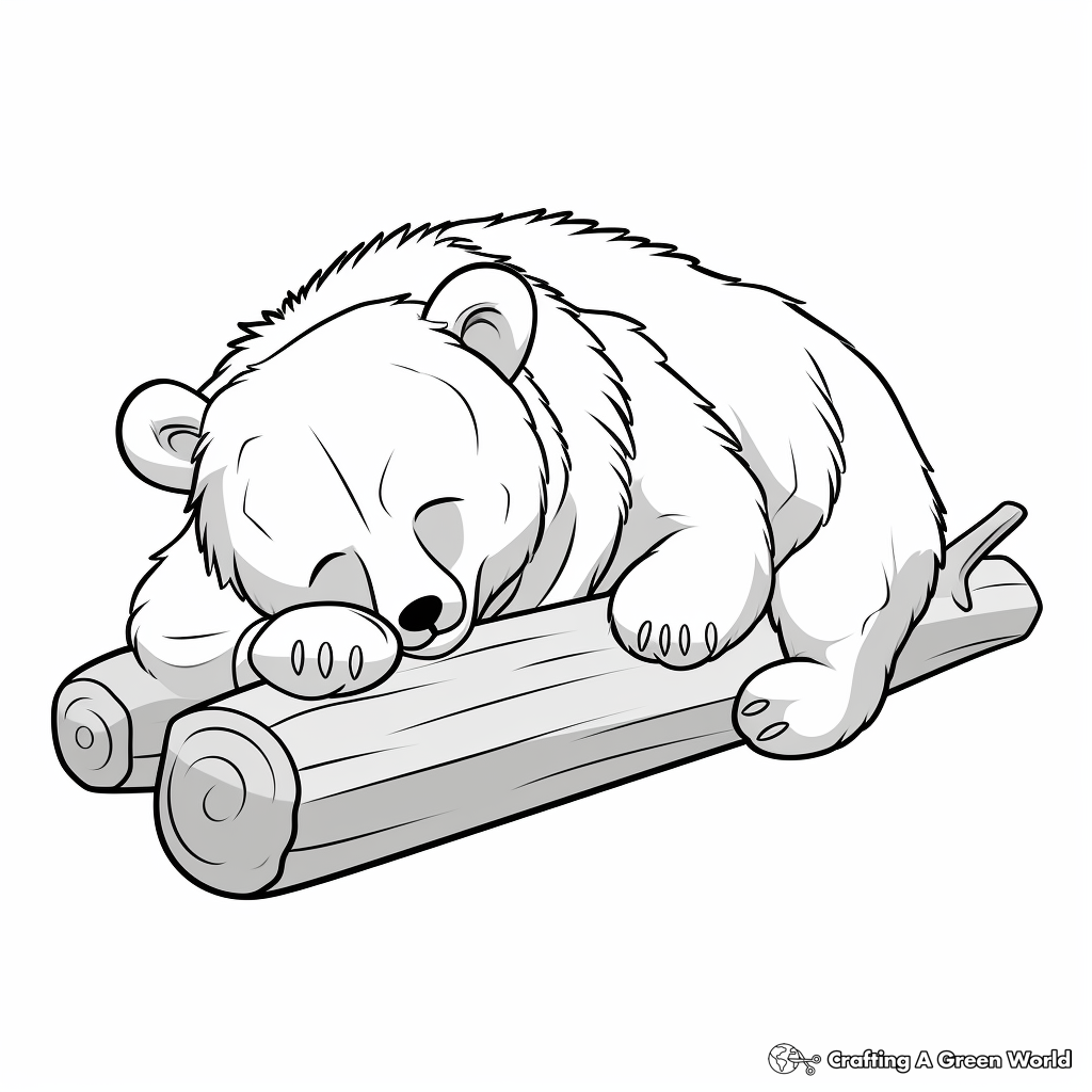 Sleeping bear coloring pages