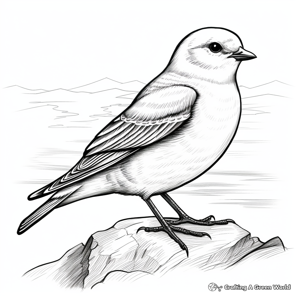 Winter birds coloring pages