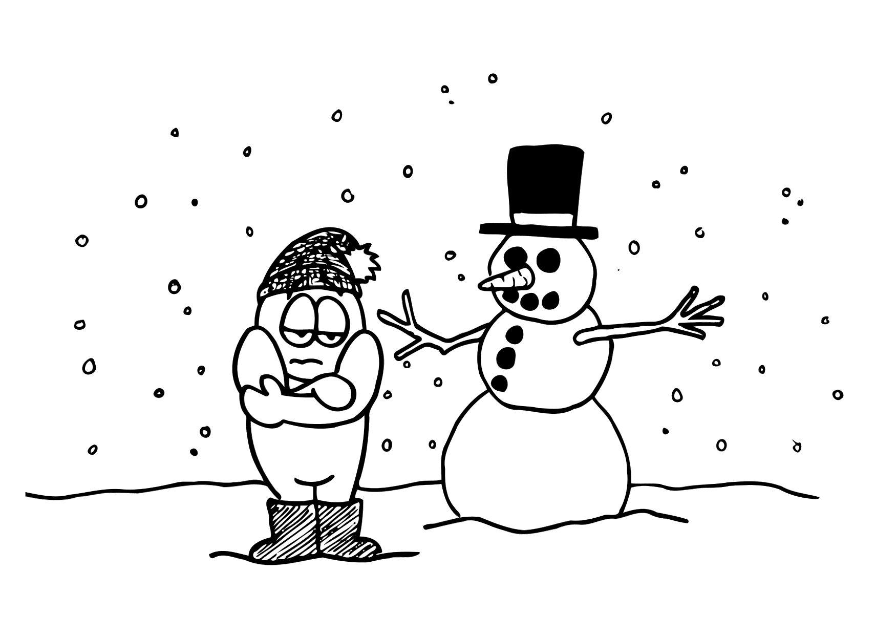 Coloring page b winter