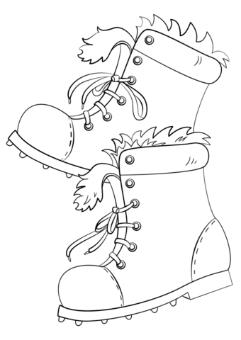 Winter boots coloring page free printable coloring pages