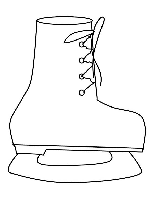 Lovely skate boots for winter season activity coloring page color luna