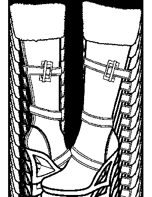 Snow boots coloring page