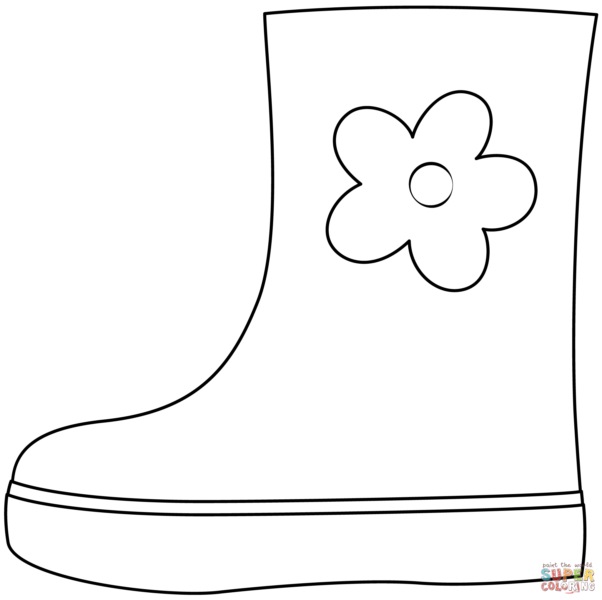 Rain boot coloring page free printable coloring pages