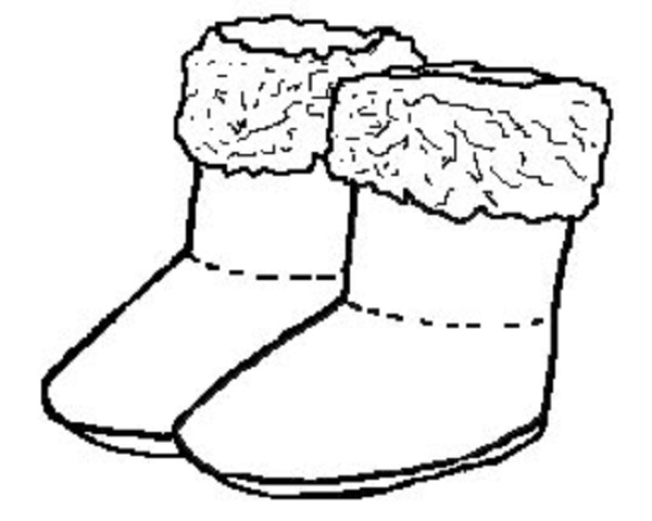 Winter boots coloring book to print and online