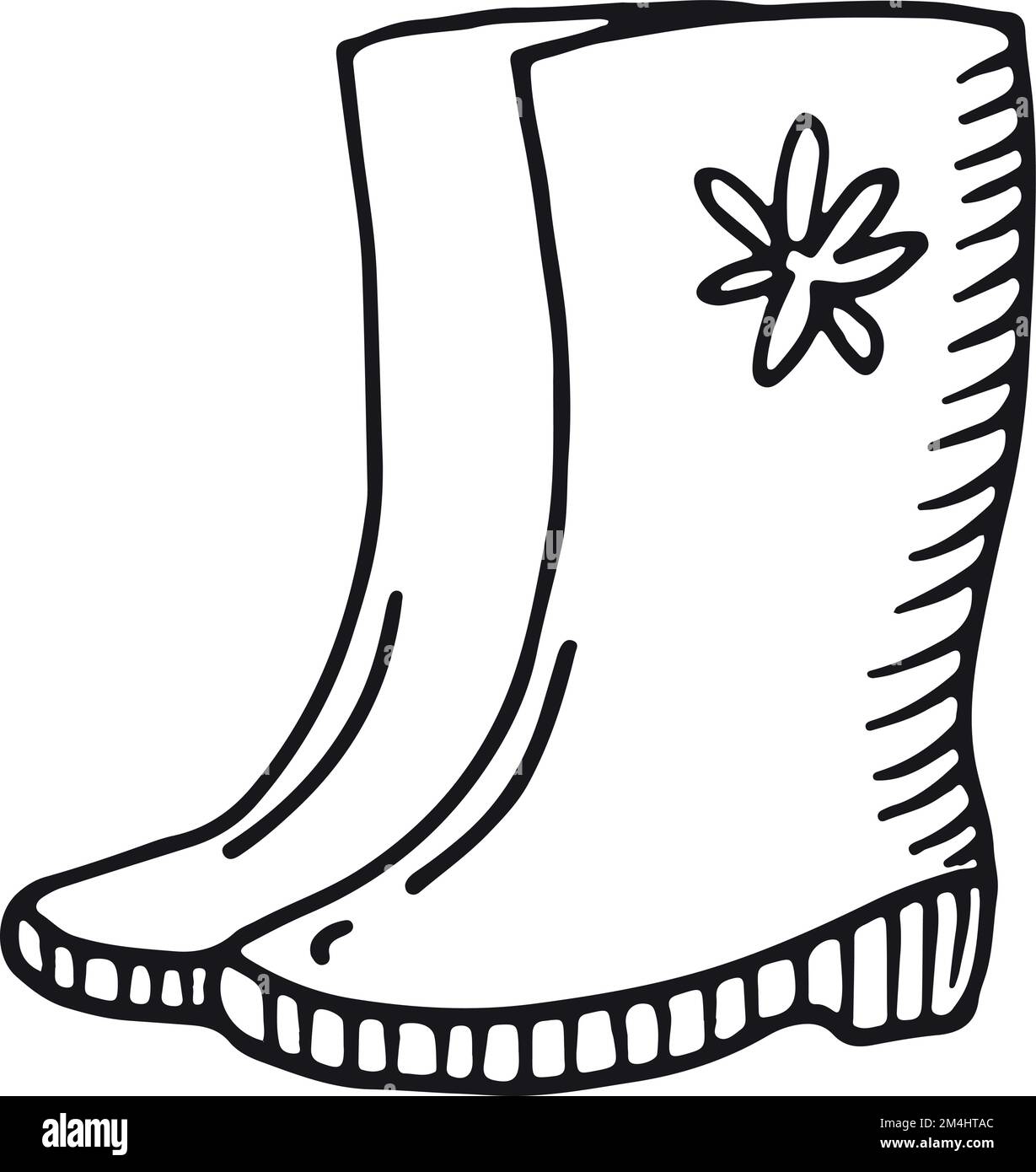 Rubber boot icon outline style hi