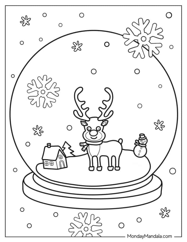 Winter coloring pages free pdf printables