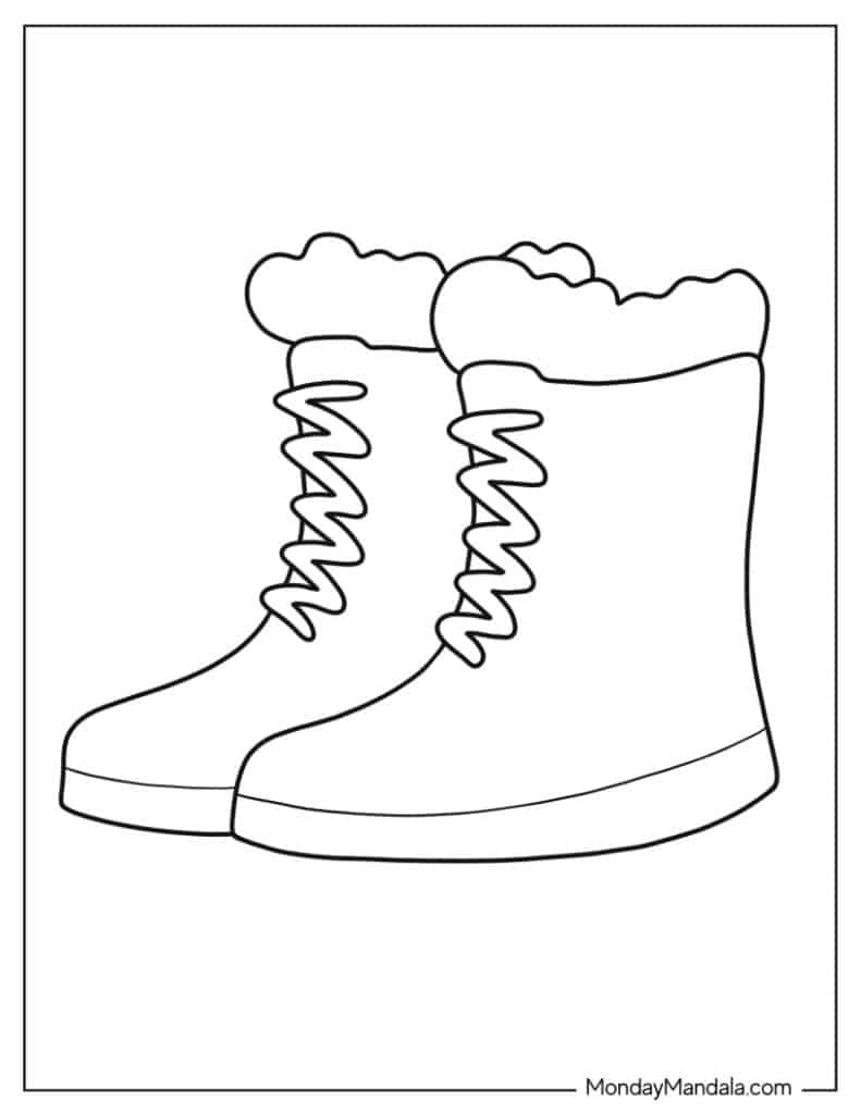 Winter coloring pages free pdf printables