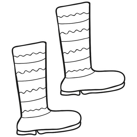 Cowboy boot coloring page cliparts stock vector and royalty free cowboy boot coloring page illustrations