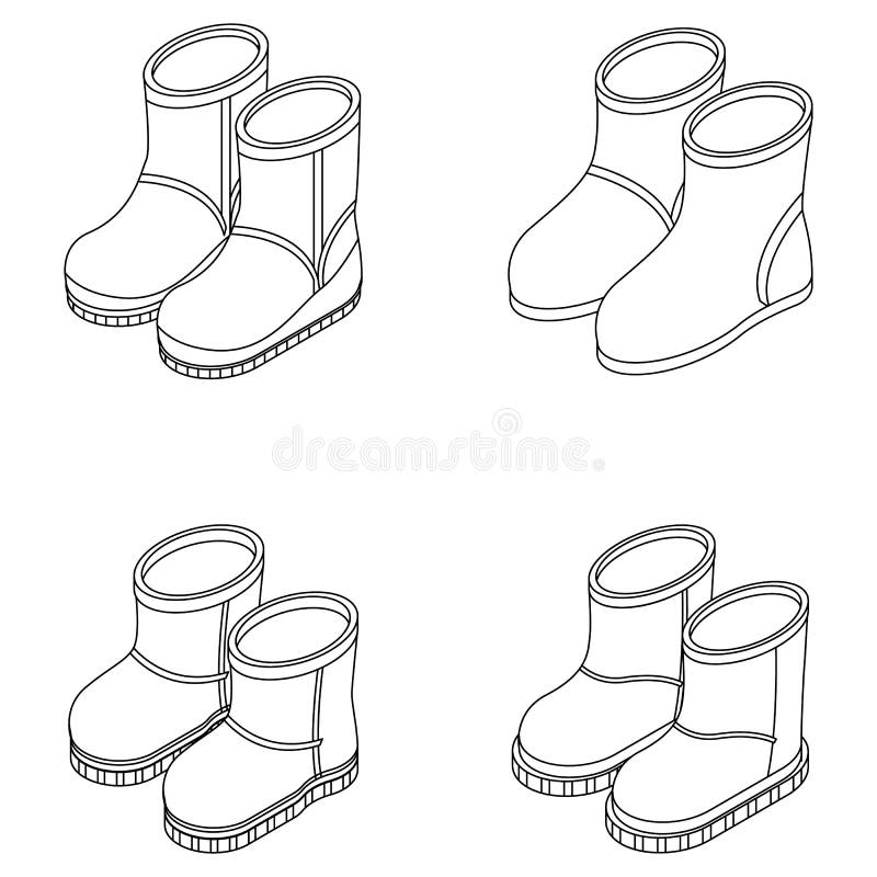 Winter boots icon cartoon style stock vector