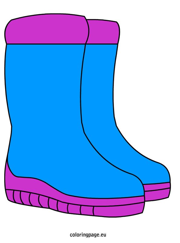 Snow boots coloring page