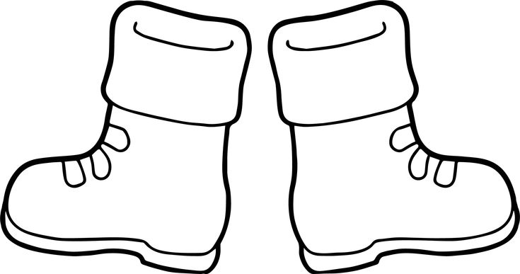 Nice winter boots coloring page santa boots winter boots winter crafts for kids