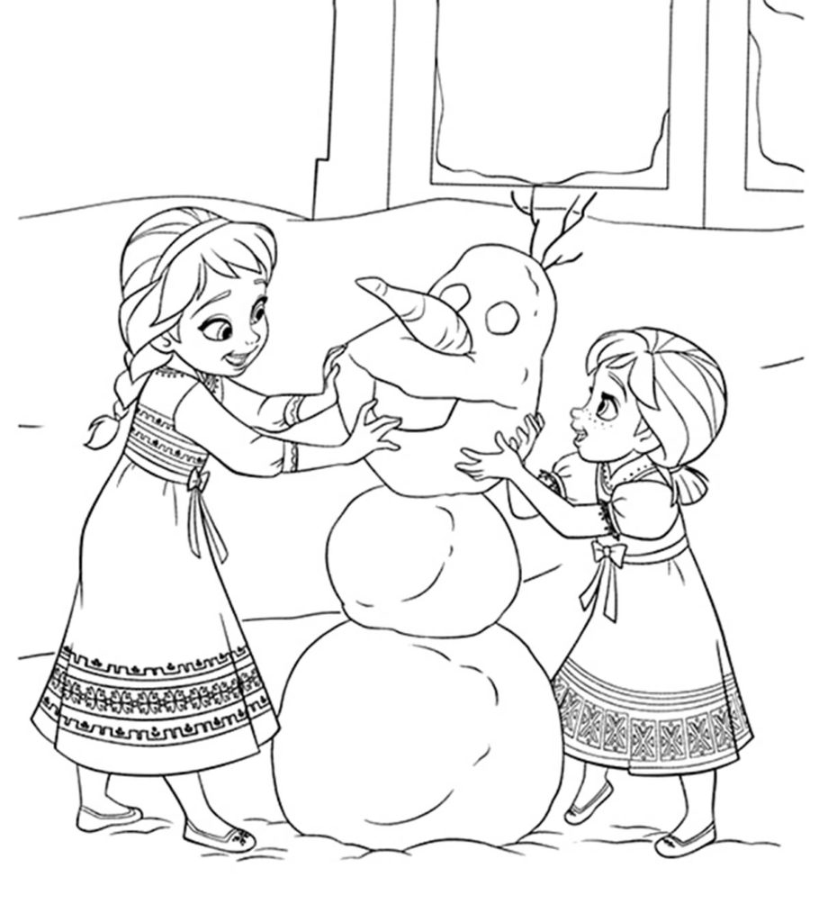 Beautiful frozen coloring pages for your little princess