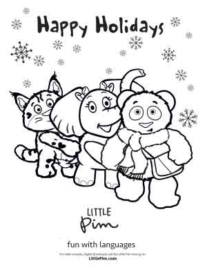 Little pims winter coloring pages â little pim