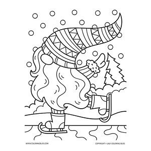 Download beautiful free printable winter coloring pages