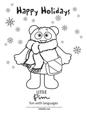 Little pims winter coloring pages â little pim