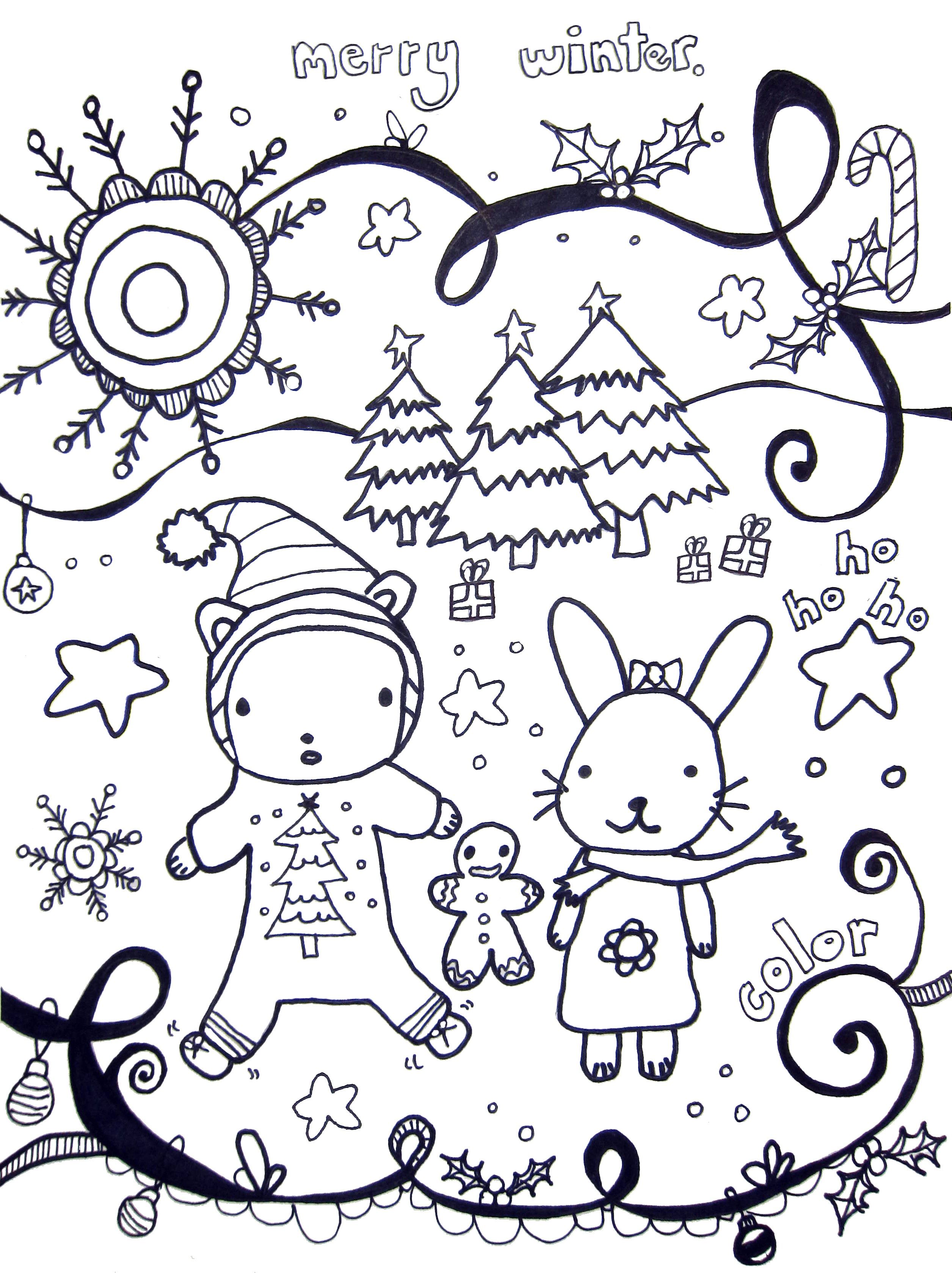 Winter holidays coloring page coloring pages winter christmas coloring pages coloring pages for kids