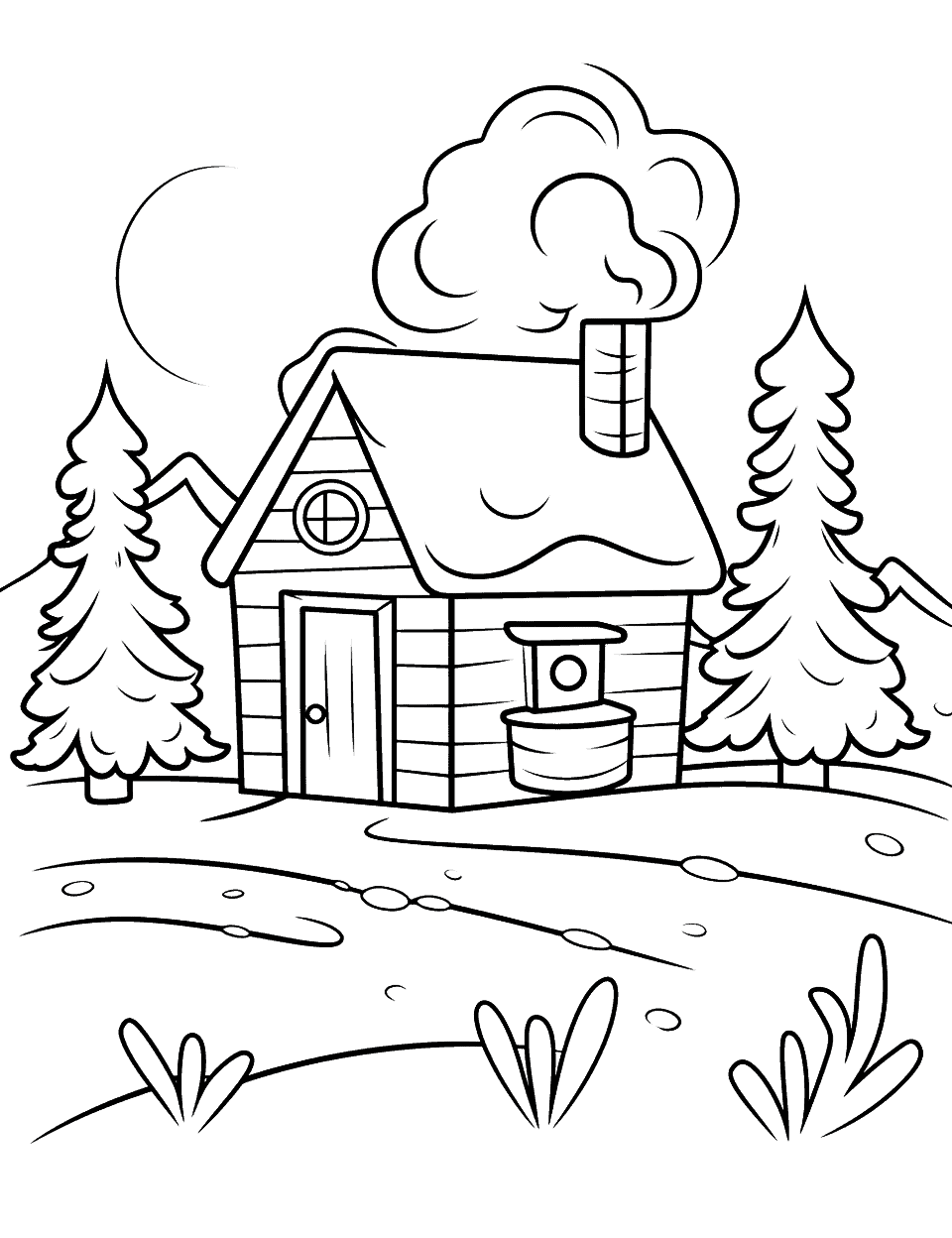 Winter coloring pages free printable sheets