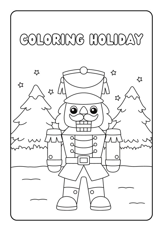 Holiday coloring pages for kids winter holiday fun activities for kids educational activities colouring prints instant download