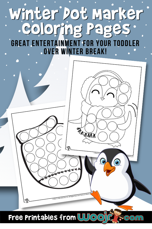 Winter dot marker coloring pages woo jr kids activities childrens publishing