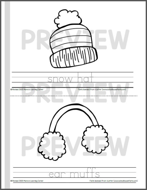 Winter coloring pages