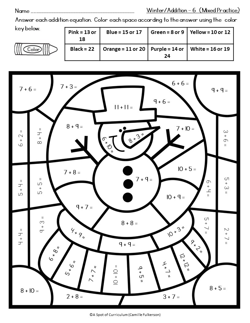 Winter coloring sheets