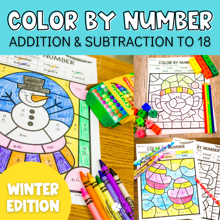 Winter color by number