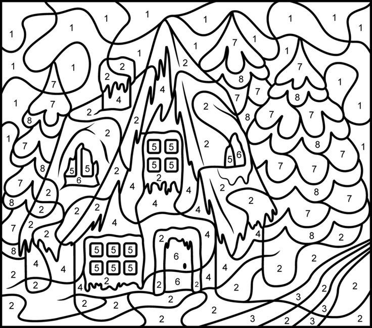 Free printable color by number coloring pages