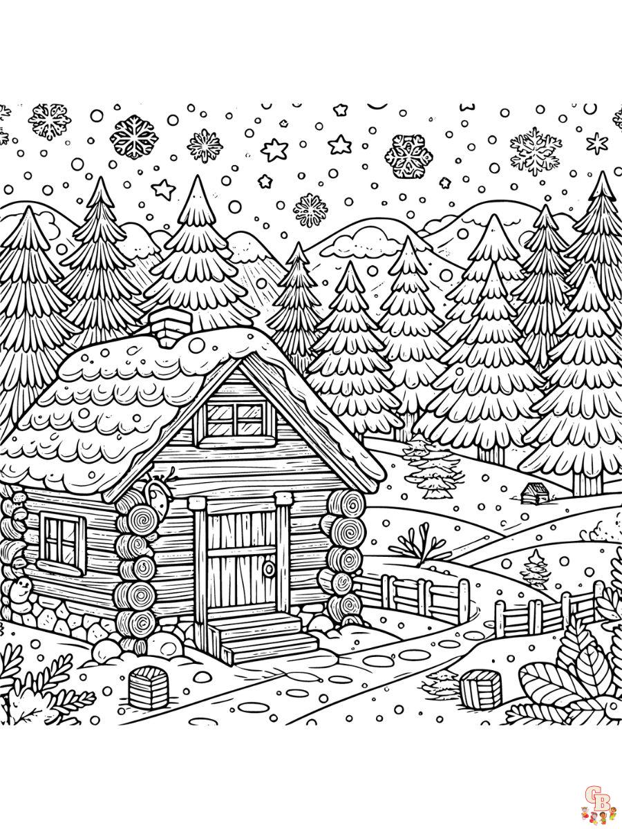 Printable winter wonderland coloring pages free