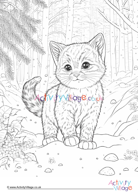 Winter kitten louring page