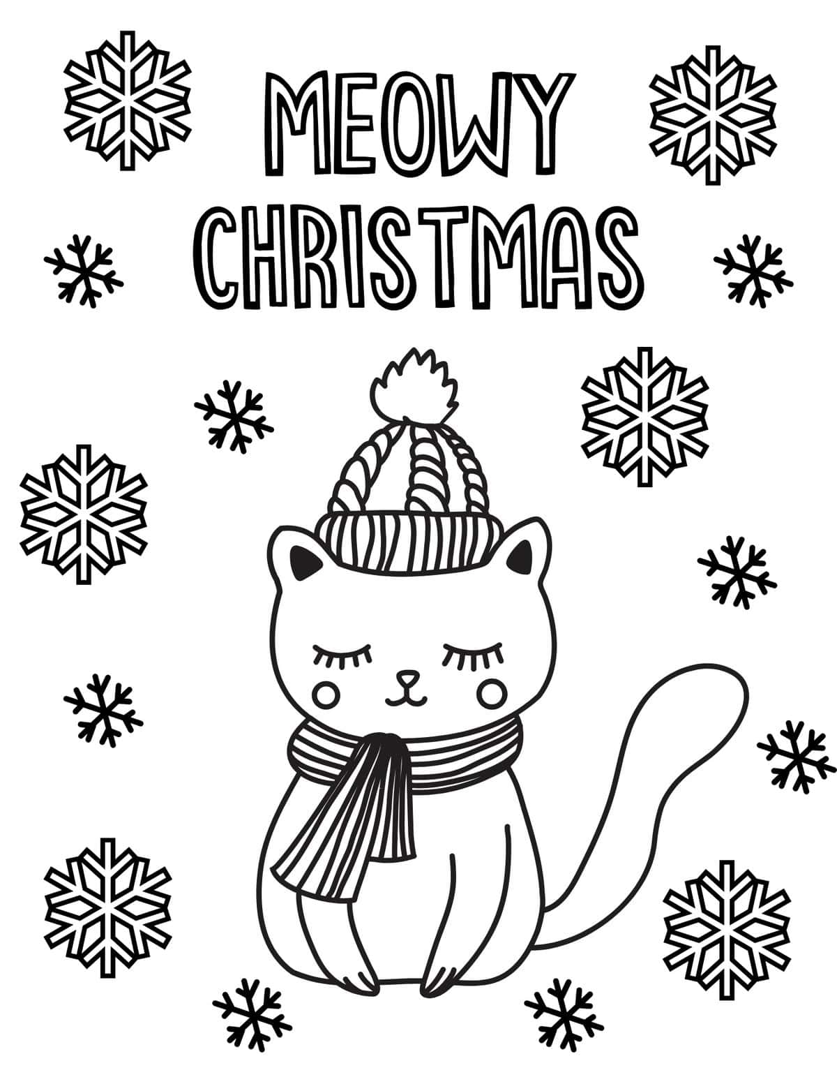 Free winter coloring pages for kids