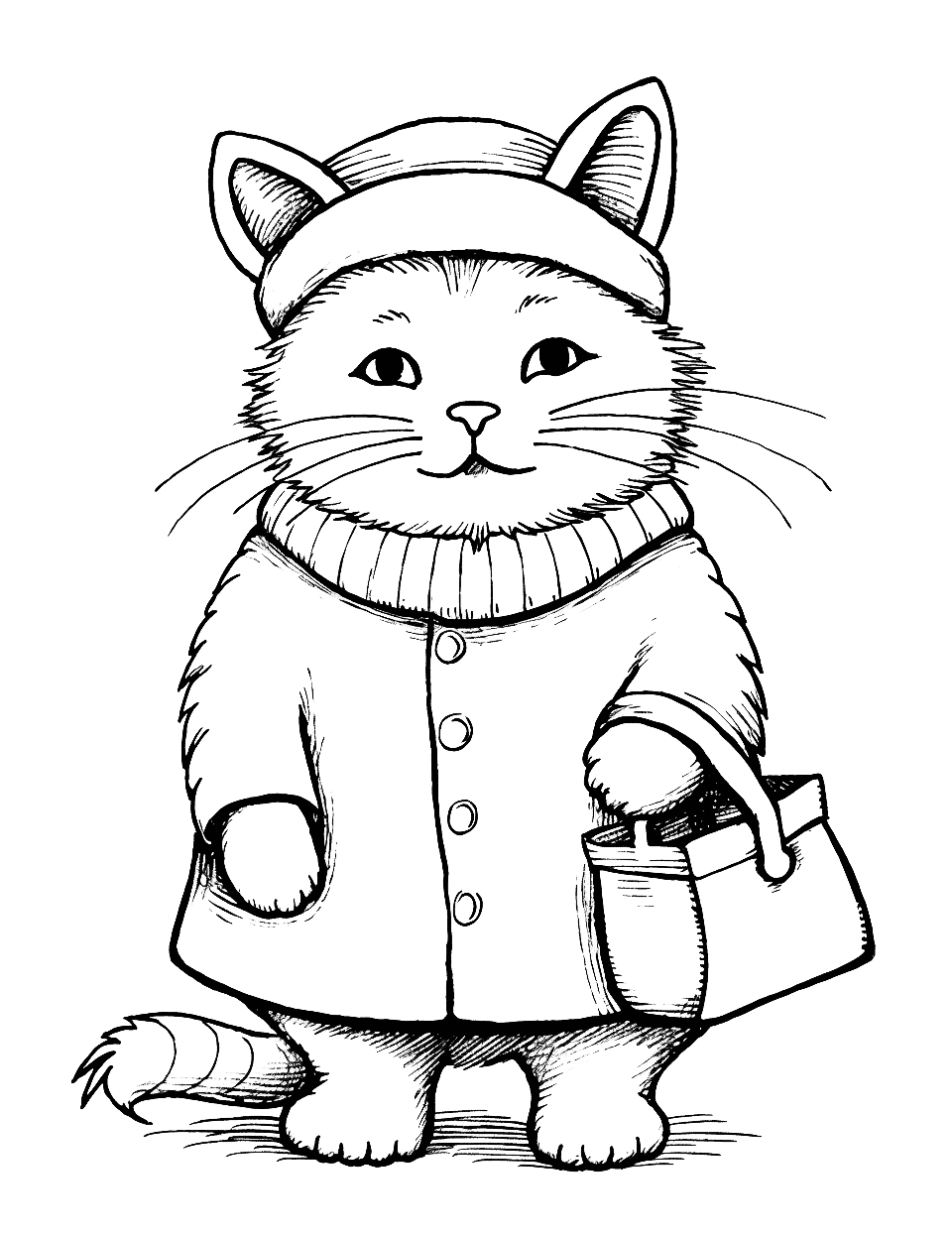 Cat coloring pages free printable sheets