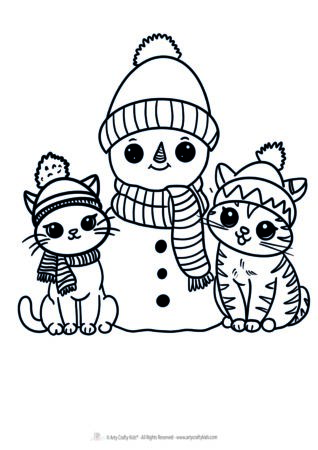 Printable snowman coloring pages for winter fun