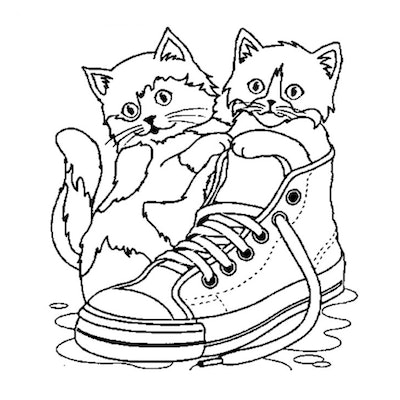 Free cat coloring pages for feline fans