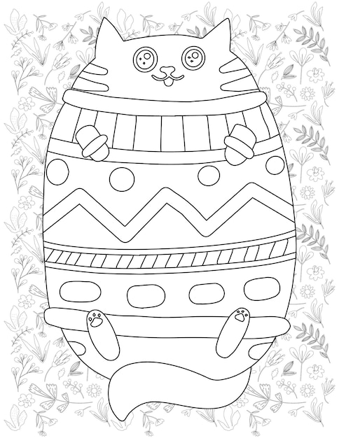 Premium vector cat coloring page