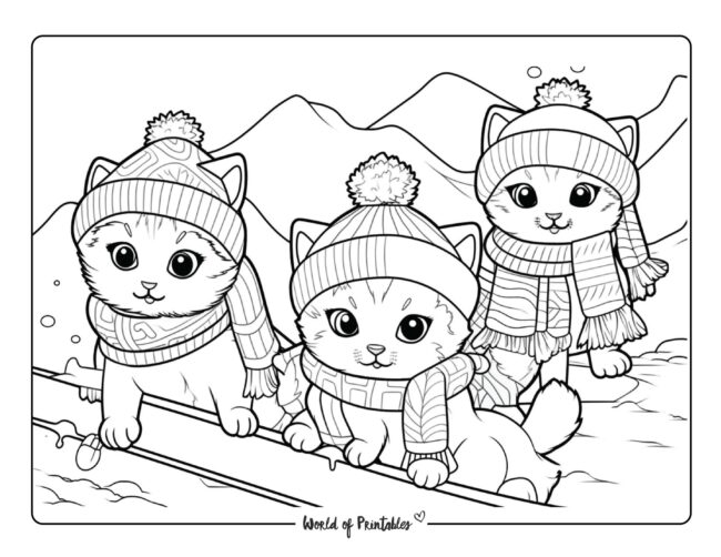 Winter coloring pages