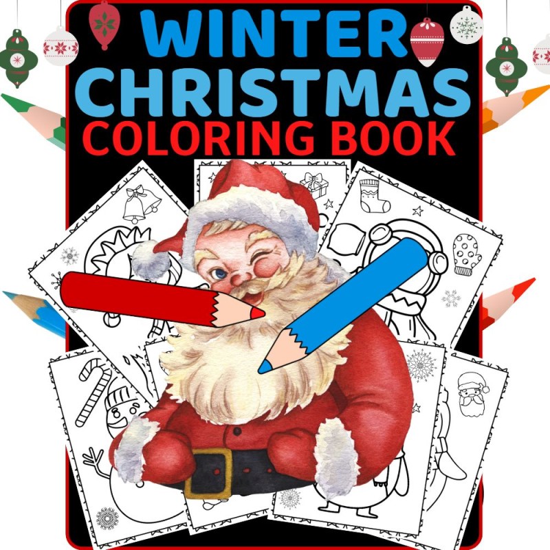 Christmas coloring pages winter activity