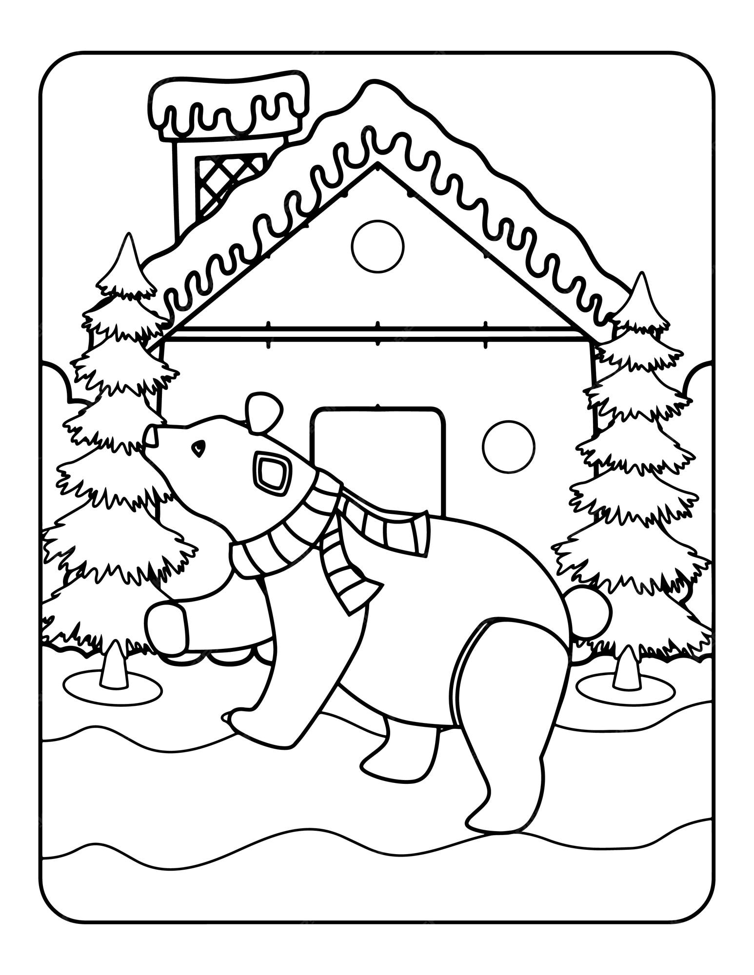 Premium vector christmas winter coloring valentines day coloring pages for kids love coloring page coloring book