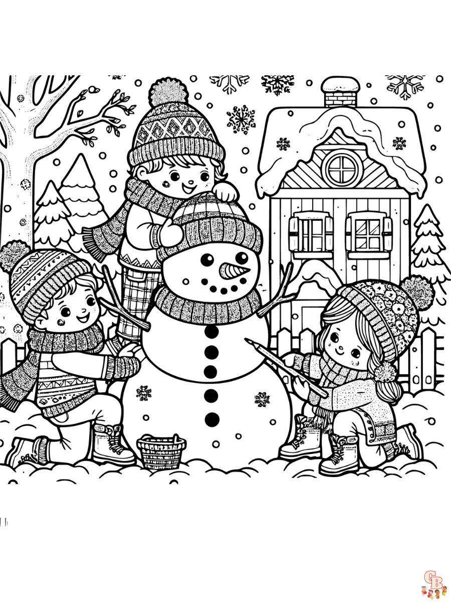 Printable winter wonderland coloring pages free