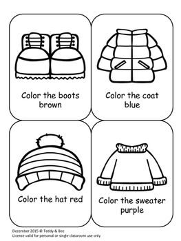 Winter clothes colouring sheet winter outfits clothes worksheet coloring sheets