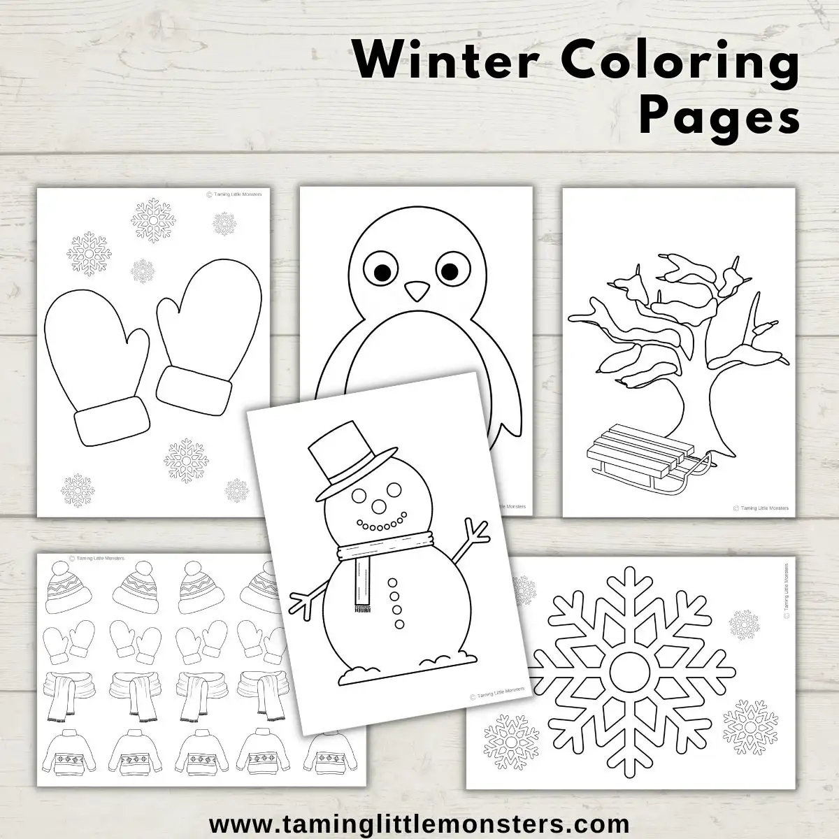 Free printable winter coloring pages for kids