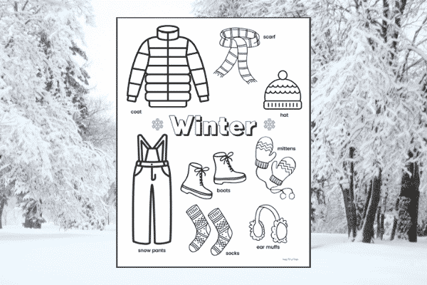 Winter clothes activities for preschoolers