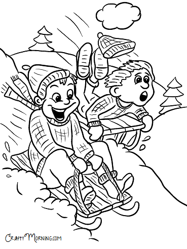 Winter coloring pages free printables