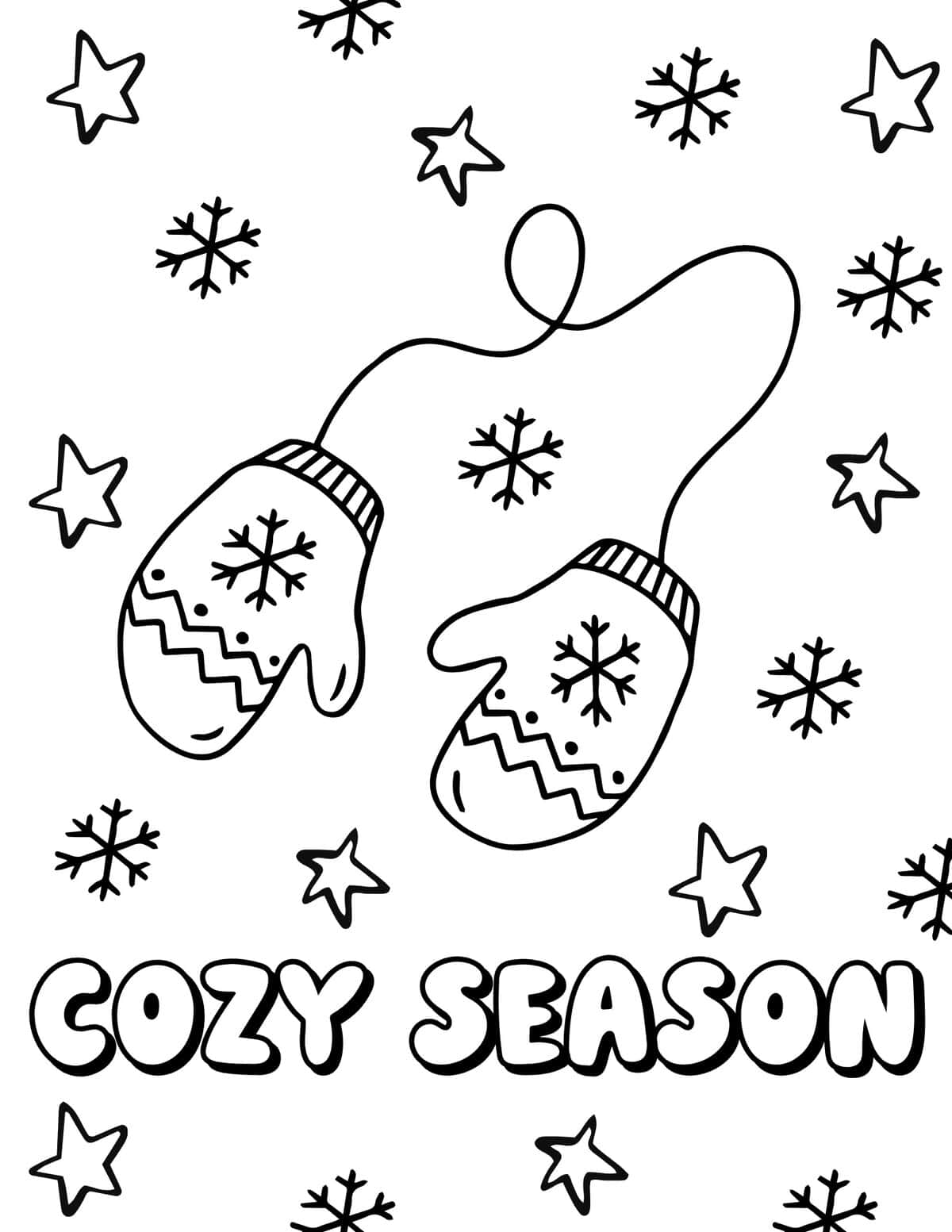 Free winter coloring pages for kids