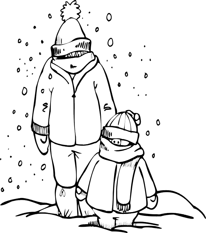 Free printable winter coloring pages for kids