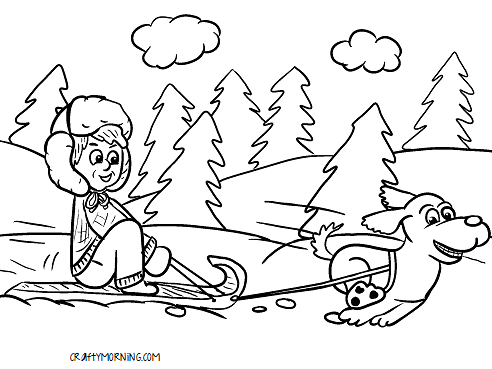 Winter coloring pages free printables